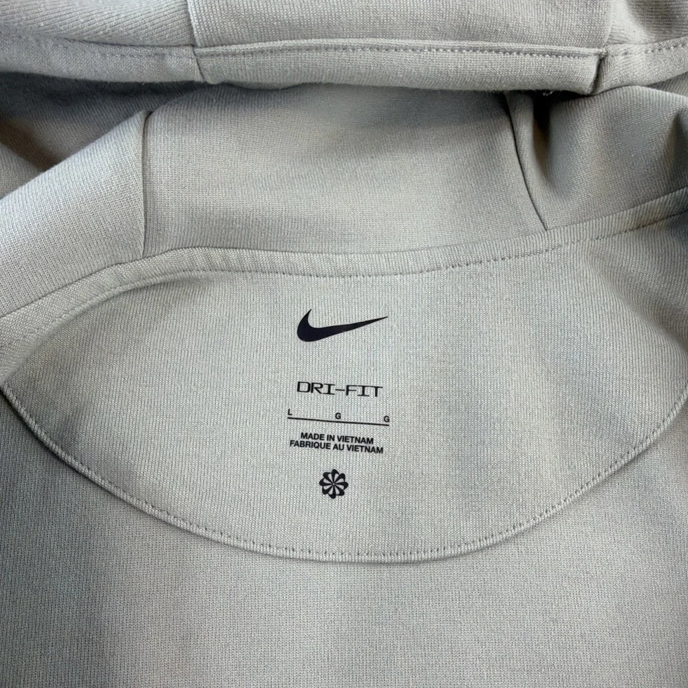 Nike Dri-FIT Mens L Green Full Zip Hoodie Performance Sweatshirt FZ0967-370